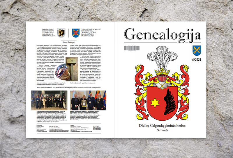 Naujausias leidinio „Genealogija“ 4 / 2024 numeris